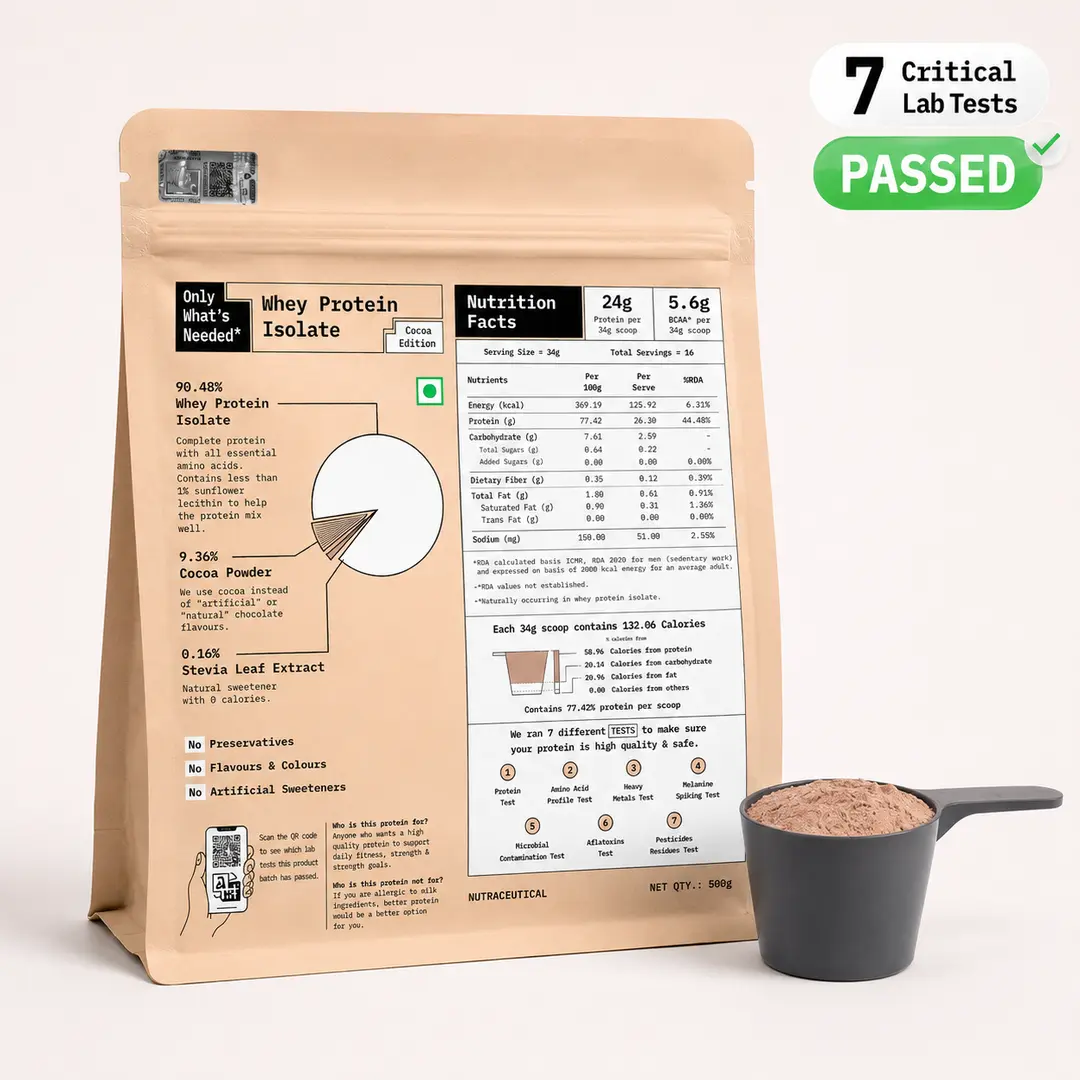 24g Whey Protein Isolate | 500g Pack | Cocoa 1