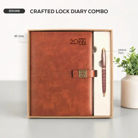Crafted Lock Diary Combo