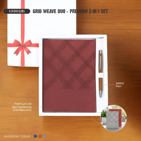 Grid Weave Duo – Premium 2-in-1 Set Softbound