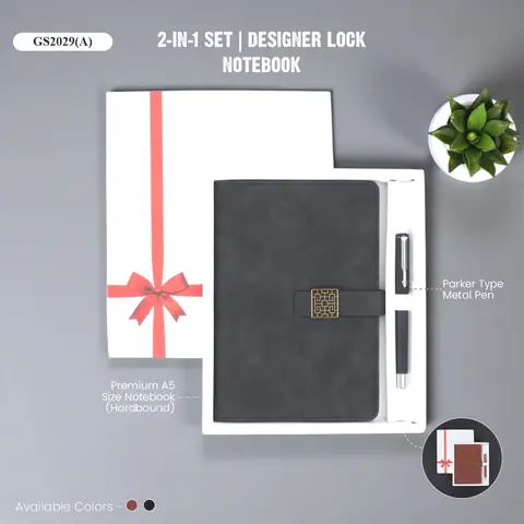 2-in-1 Set | Designer Lock Notebook