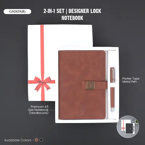 2-in-1 Set | Designer Lock Notebook