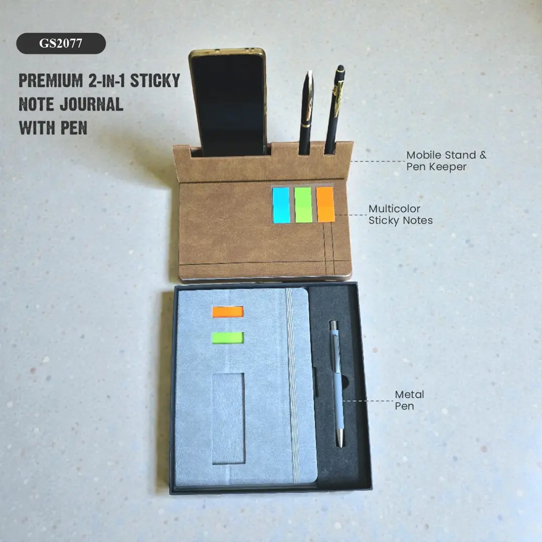 Premium 2 in 1 Sticky Note Journal With Pen 1