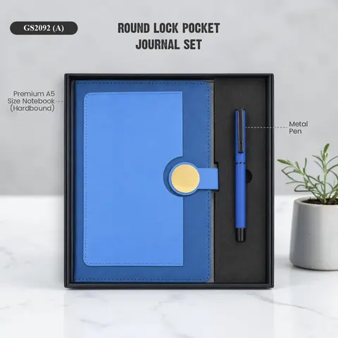 ROUND LOCK POCKET JOURNAL SET