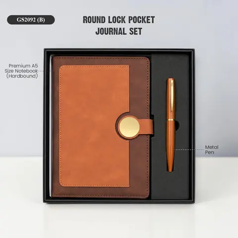 ROUND LOCK POCKET JOURNAL SET