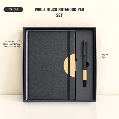 WOOD TOUCH NOTEBOOK PEN SET