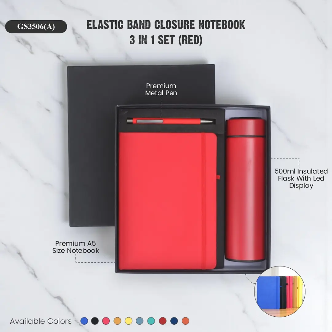 Elastic Band Closure Notebook 3 in 1 Set 1