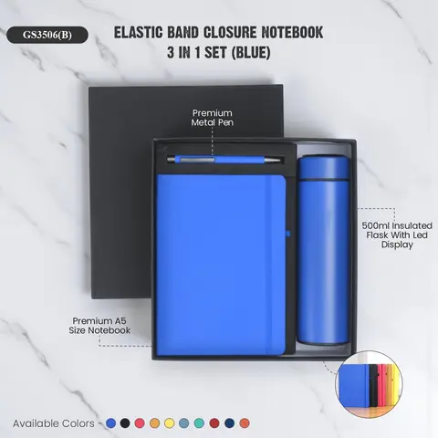 Elastic Band Closure Notebook 3 in 1  Set