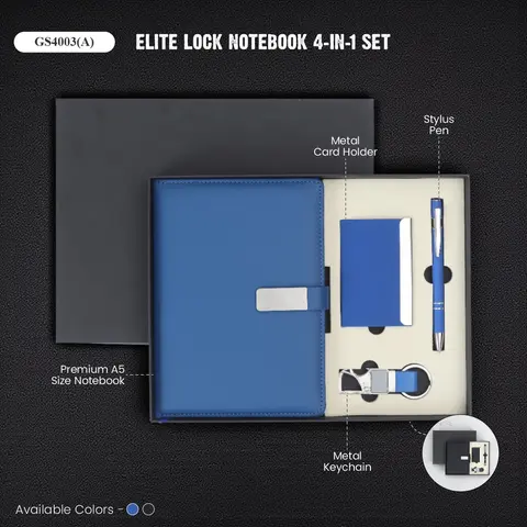 Elite Lock Notebook 4 in 1 Set