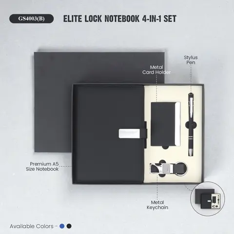 Elite Lock Notebook 4 in 1 Set