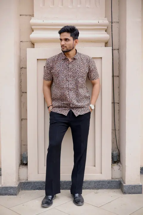 CHEETAH PRINT - HALF SLEEVES SHIRTS