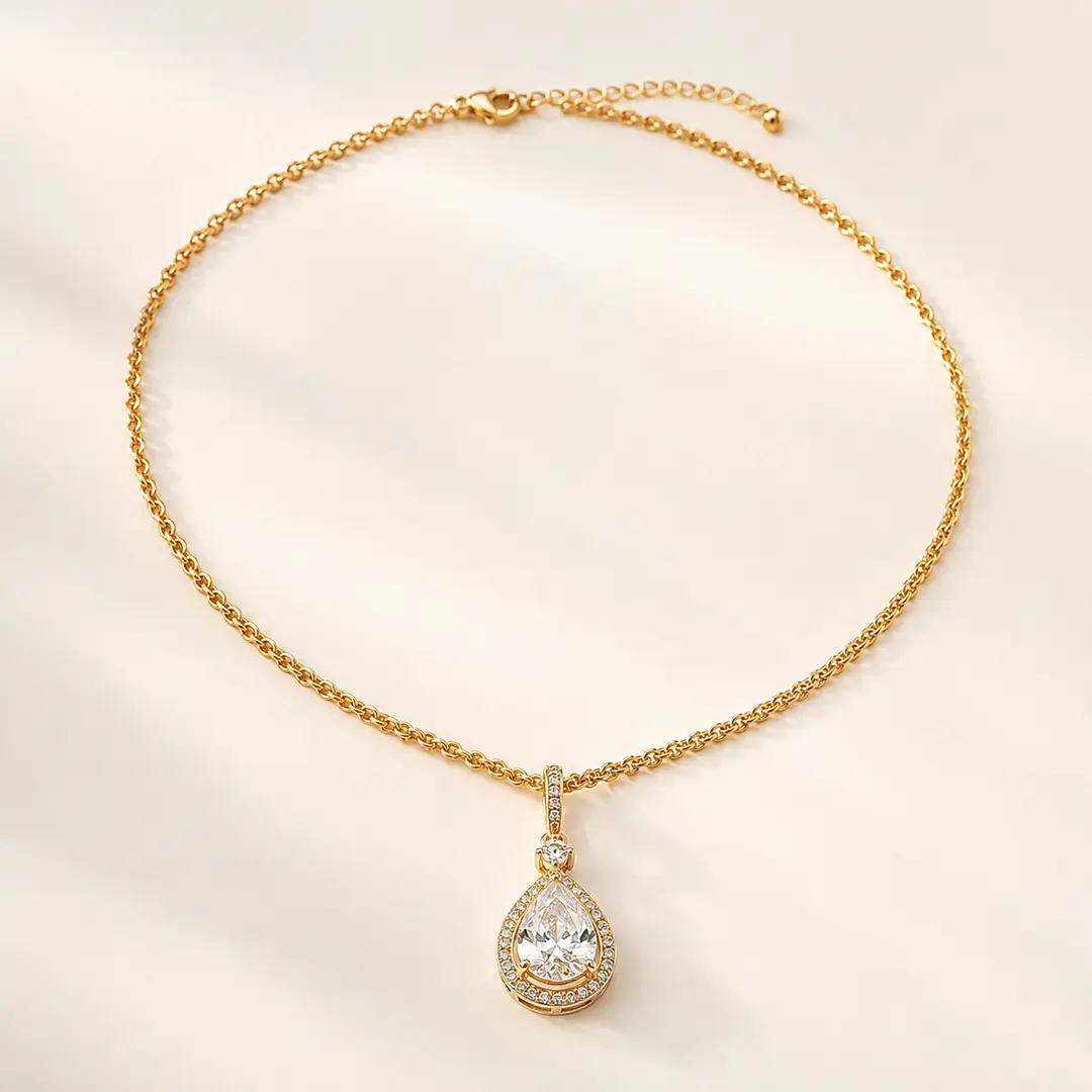 Celeste Crystal Chain Pendant 1